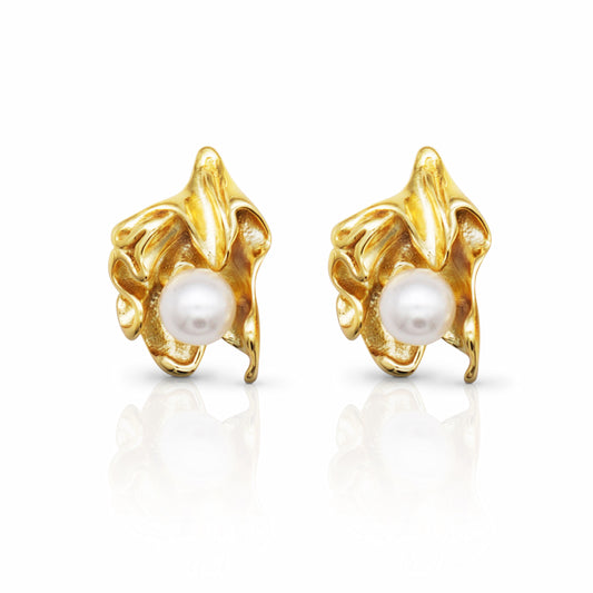 Amanda Pearl Stud (GOLD)